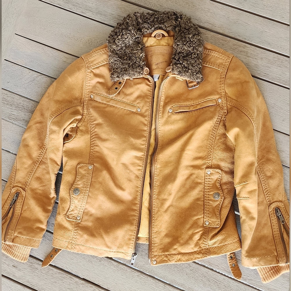 True Religion | Boys Leather Motorcycle Jacket | SZ 8
